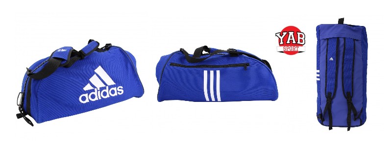 Sac de sport Adidas toile kimono bleu 2 en 1, sac à dos Adidas